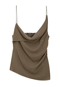 STRAPPY ASYMMETRIC NECK - Top - khaki