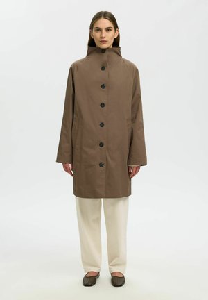 Selected Klassischer Mantel - chocolate chip