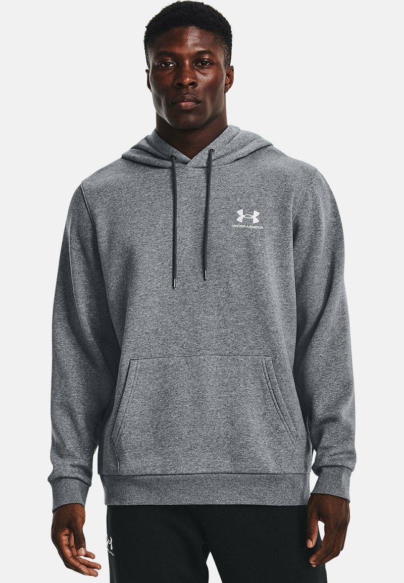 Under Armour - ESSENTIAL HOODIE - Hoodie - pitch gray medium heather, Vergroten