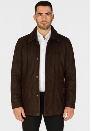 BUFF. Parka 2 in 1 REMOVABLE COLLAR - Halflange jas - dark brown