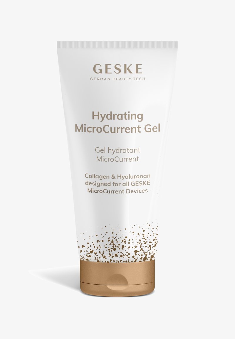 Geske Hydrating MicroCurrent Gel tube with collagen and hyaluronan, designed for use with all Geske MicroCurrent Devices.