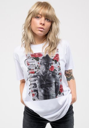 TUPAC FLORAL LOGO BOYFRIEND FIT - Print T-shirt - white