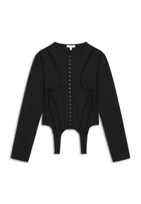 WITH METAL ACCESSORIES - Top s dlouhým rukávem - black