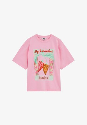 WE Fashion, T-shirt print - bright pink