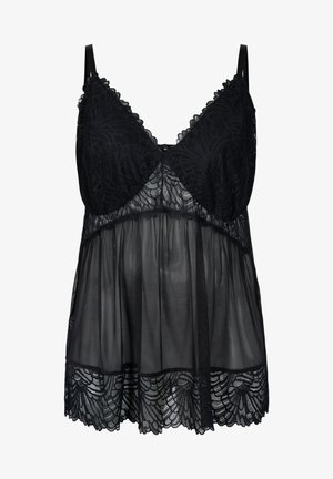 IN MESH UND SPITZE - Chemise de nuit / Nuisette - black