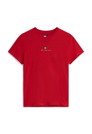 Tommy Jeans, LINEAR TEE - T-shirt imprimé - amaryllis red