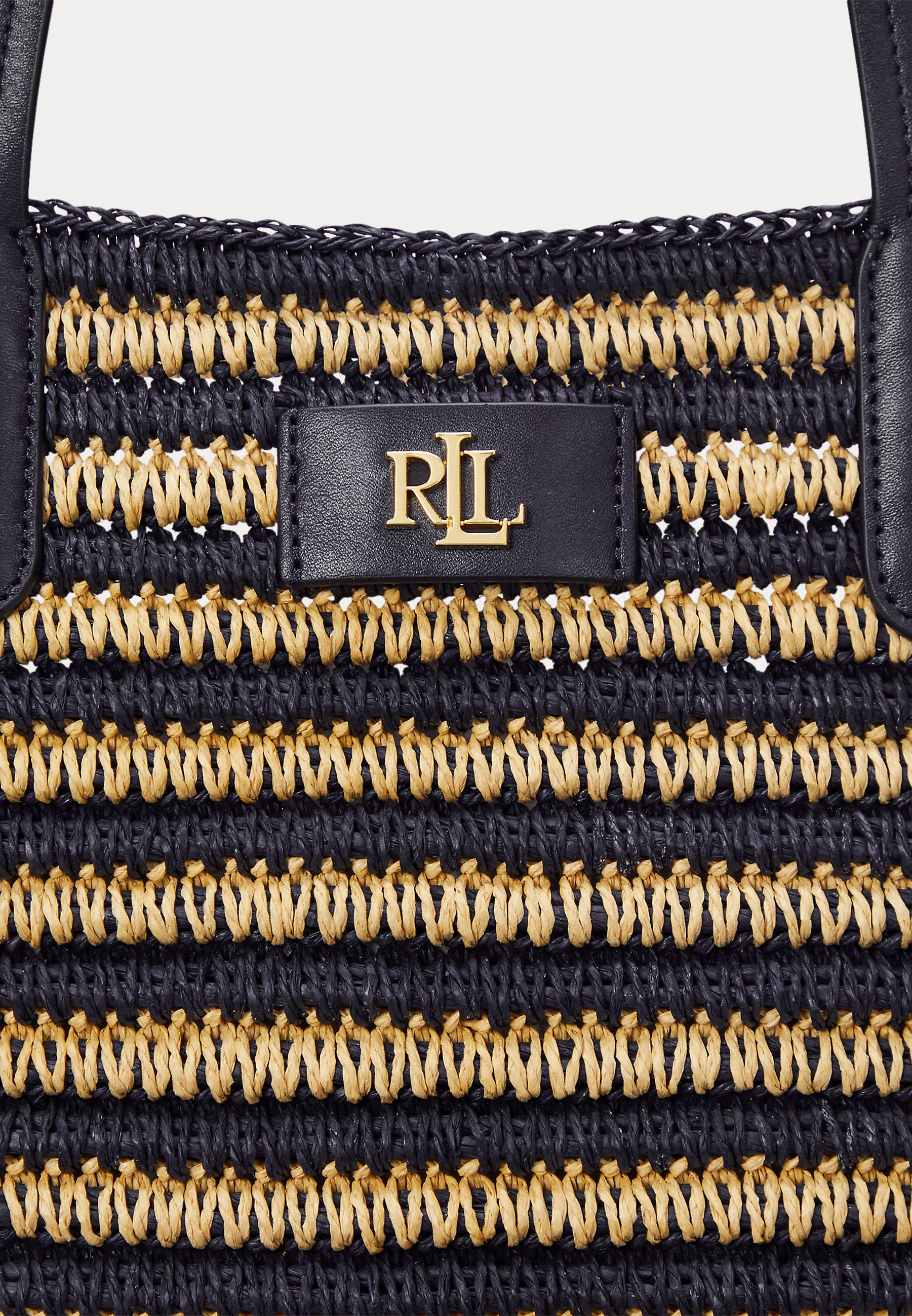 Lauren Ralph Lauren STRIPED STRAW LARGE BRIE TOTE BAG - Tote