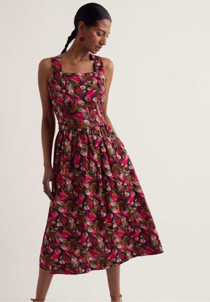 Seasalt Cornwall, SEASALT CORNWALL FOX COVE DRESS - Dnevna haljina - abstract protea dark freesia