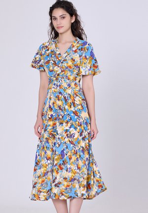 Smart and Joy CROISÉ ET ABSTRAIT - Robe de jour - bleu