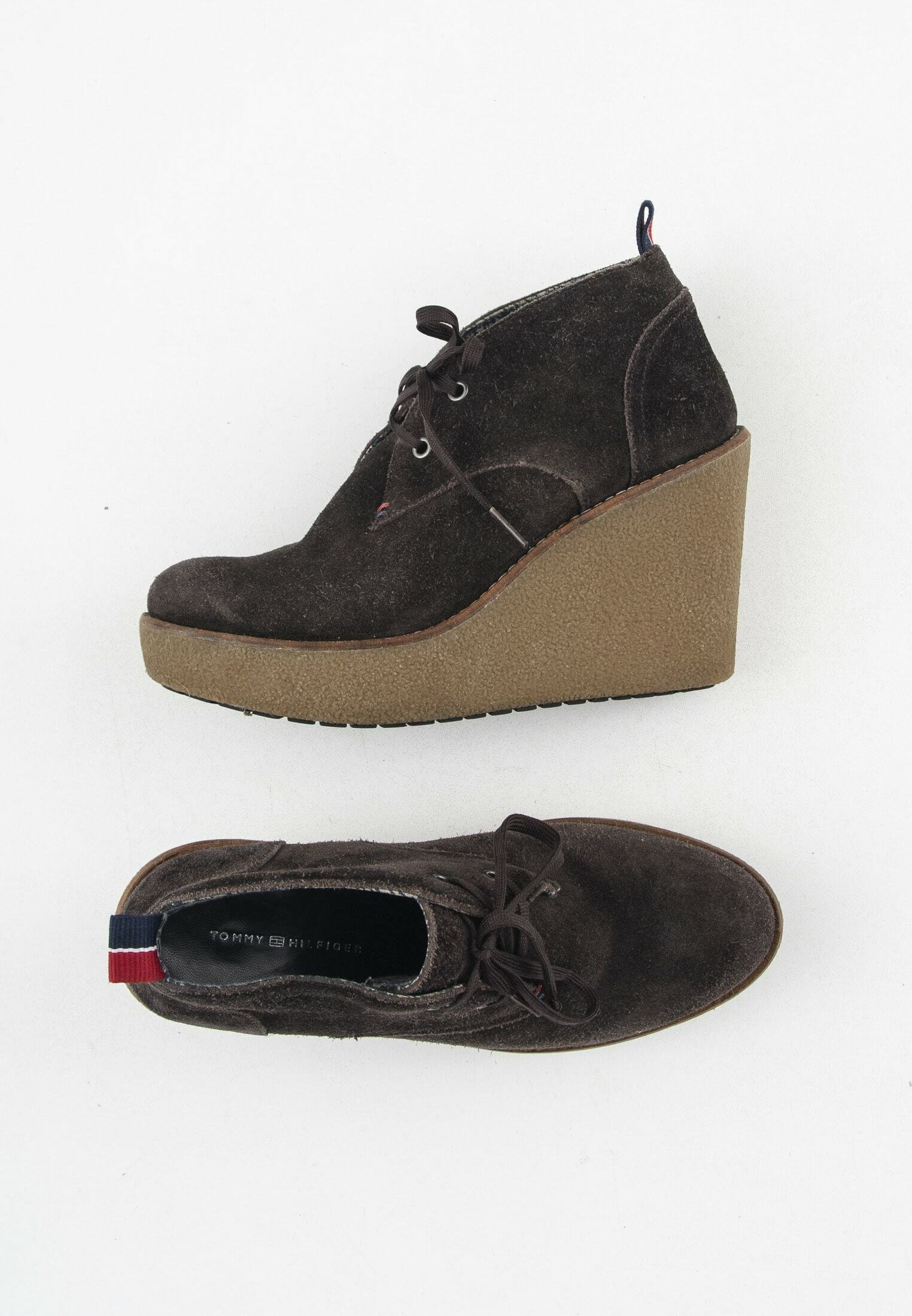 Tommy Hilfiger Botines de cuña - brown/marrón oscuro - Zalando.es