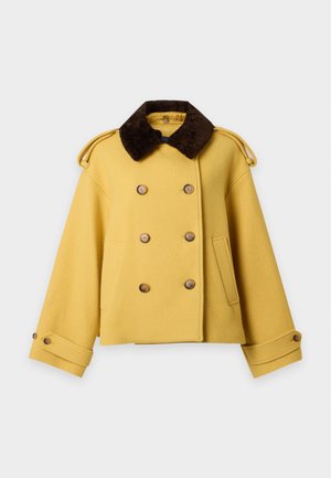Polo Ralph Lauren, SHEARLING-COLLAR WOOL COAT - Übergangsjacke - yellow
