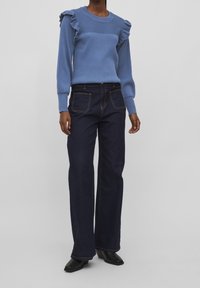 VILA Stickad tröja - blue