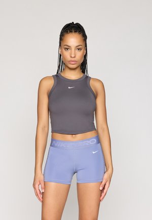 ONE FITTED CROP TANK - Top - thunder grey/white