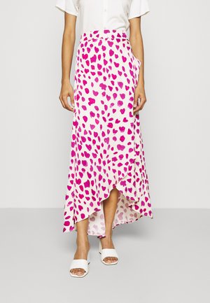 CORA SKIRT - Wrap skirt - white/pink