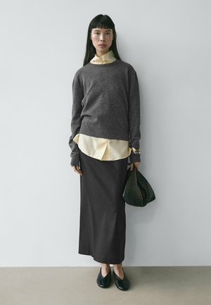 STRAIGHT - Maxi skirt - black