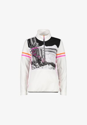 HIGHWAY-SHOP VINTAGE SOFTAIR MIT HALF-ZIP - Sweatshirt - weiss