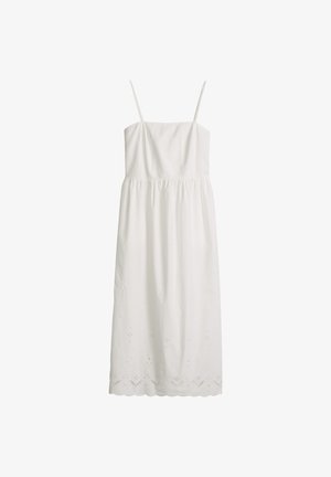 Marc O'Polo DENIM, MARC O'POLO DENIM SPITZENKLEID SLIM MIT BRODERIE ANGLAISE - Freizeitkleid - silky white