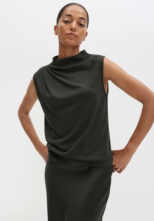 someday., DRAPED FUNNEL NECK - Top - midnight olive