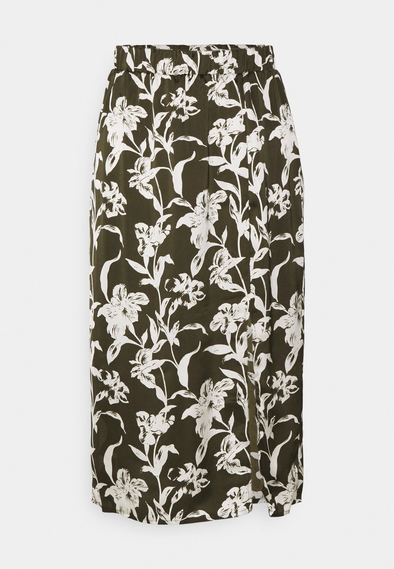 VILA Tall A-lijn rok donkergroen