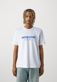 Jack & Jones JJALVIS TEE CREW NECK 2 PACK - T-shirts print - black/white