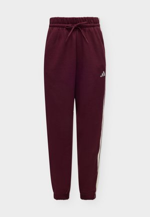 adidas Sportswear, ESSENTIALS 3 STRIPES LOOSE PANTS - Долнище на анцуг - maroon/ivory