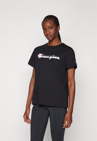Champion GRAPHIC CREWNECK - Apdrukāts T-krekls - black