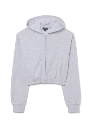 Sweater met rits - light grey