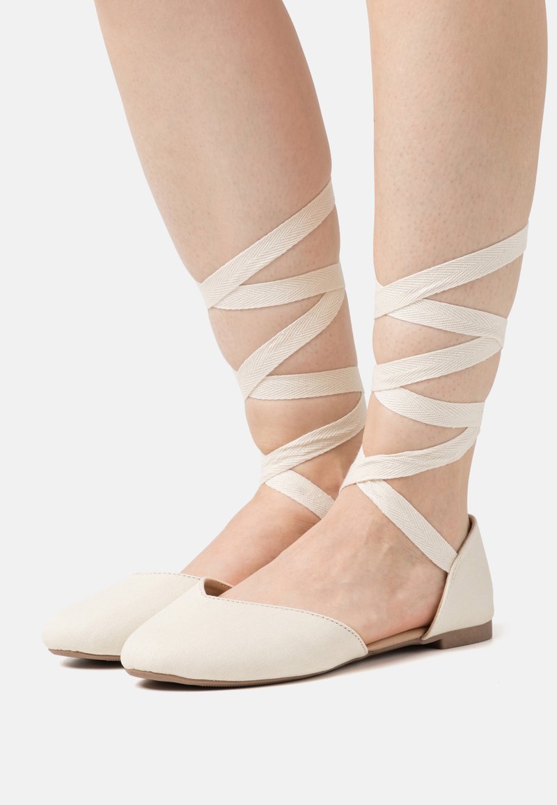 Even&Odd Ankle strap ballet pumps beige Zalando.co.uk