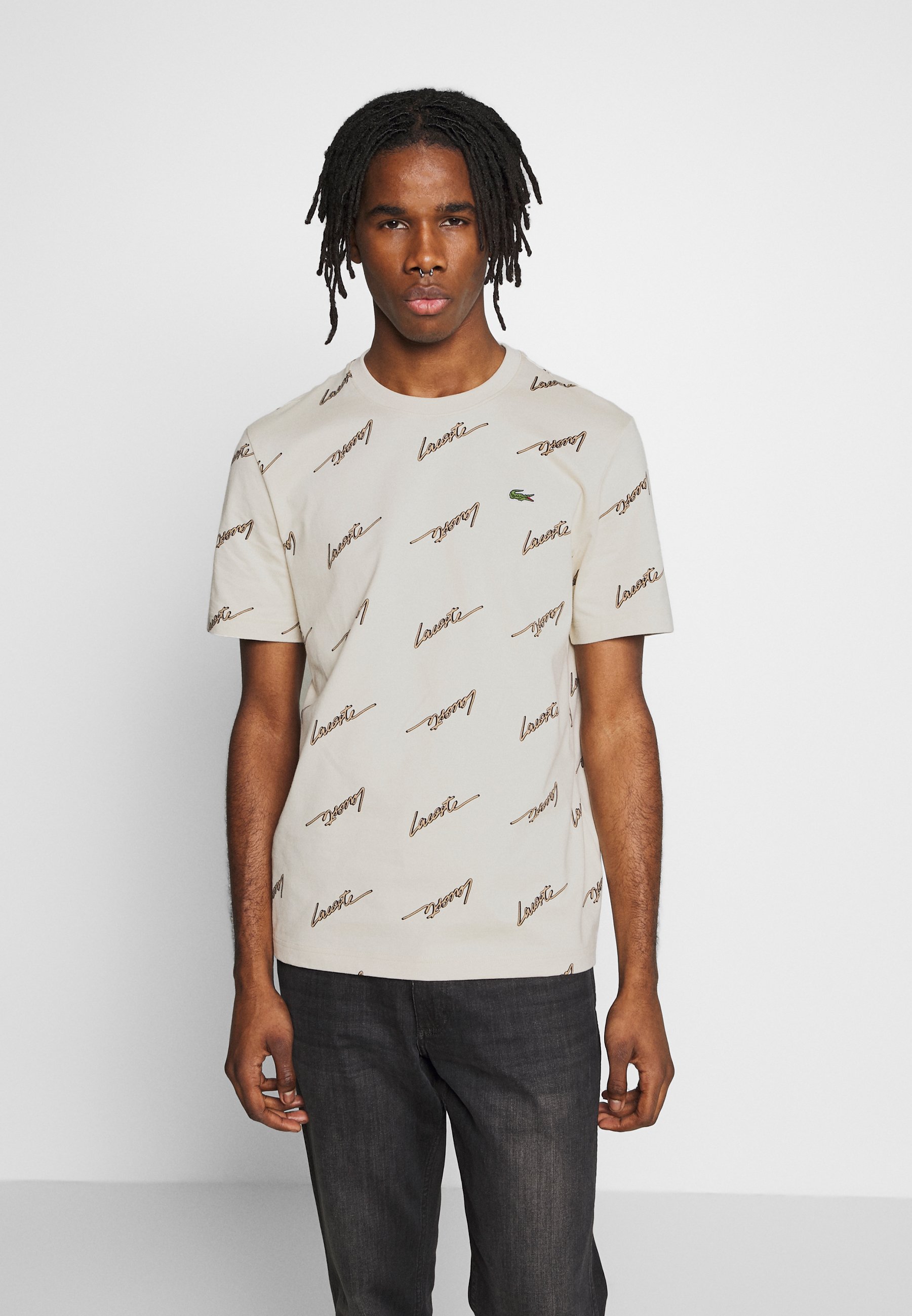 Lacoste LIVE T-shirt imprimé - marten/viennese/beige - ZALANDO.BE