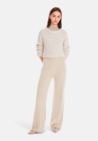 Marc Cain WINDER - Trousers - sandstone melange