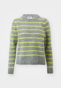 ONLSILOMA LIFE ONECK - Pulover - medium grey/citronelle