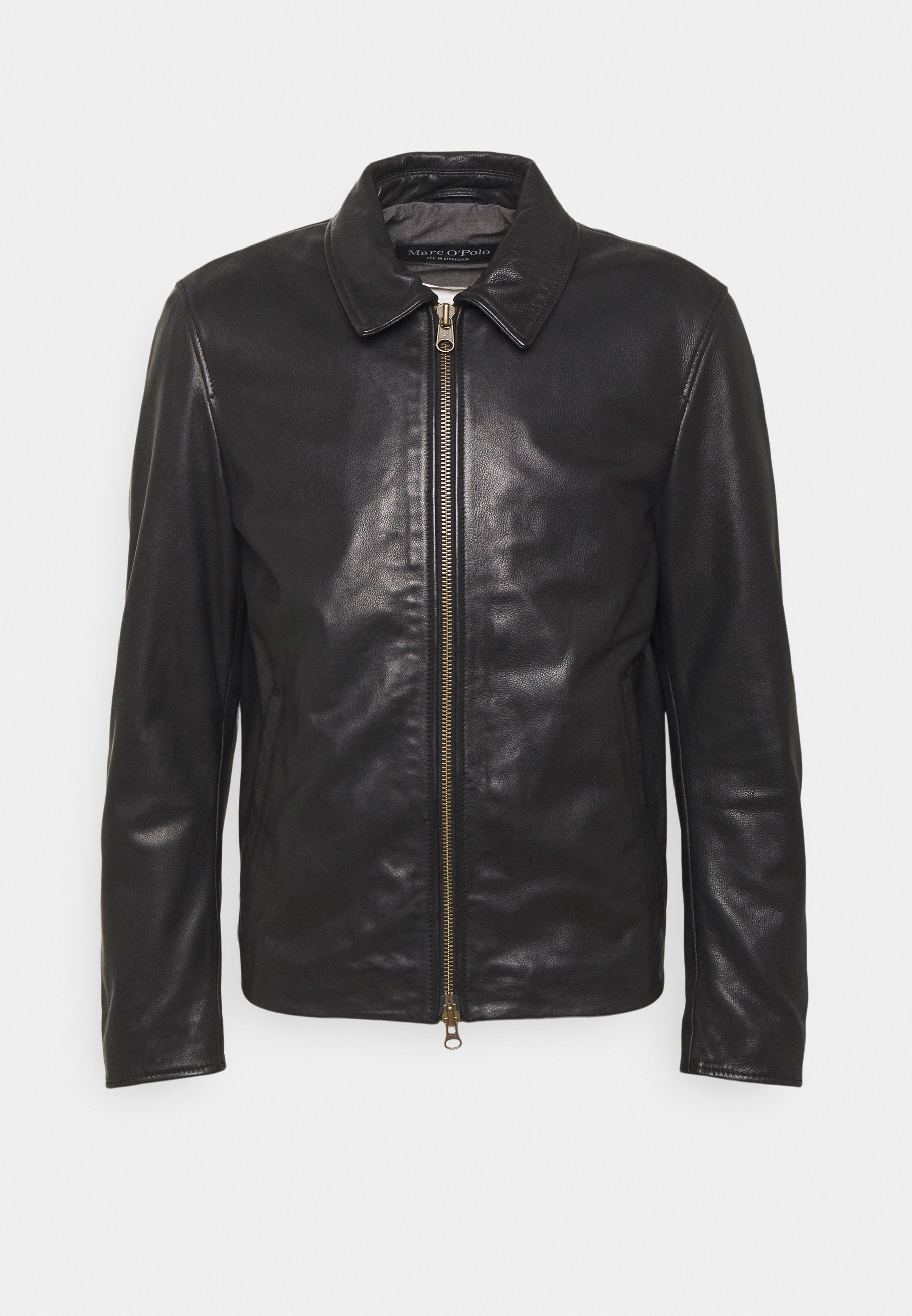 black polo leather jacket