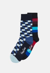 Happy Socks - FILLED OPTIC STRIPE UNISEX 2 PACK - Sokid - multi Väikepilt 1