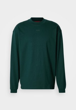 Groene lange mouw sweatshirt van katoen, met een ronde hals en een oversized fit. Logo "HUGO" op de borst gedrukt in bijpassende kleur.