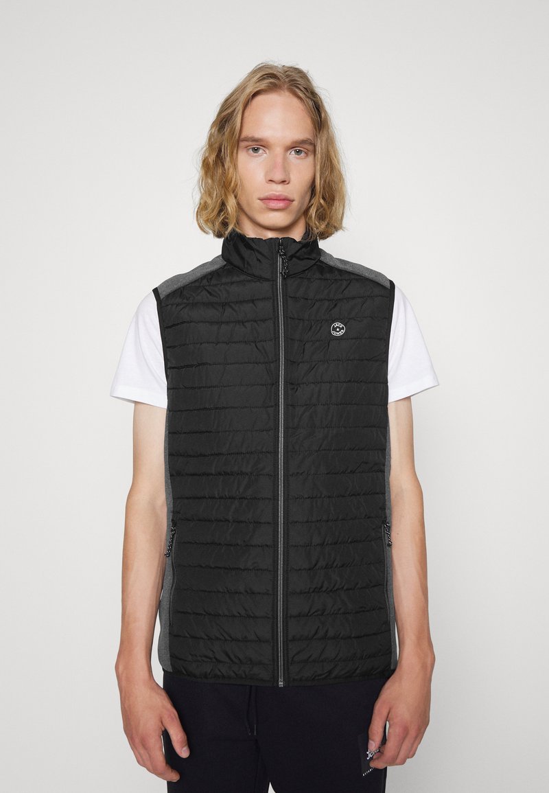 Jack & Jones COLLAR NOOS - Vestă - black/grey melange
