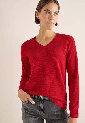 V-NECK - Pullover - rot