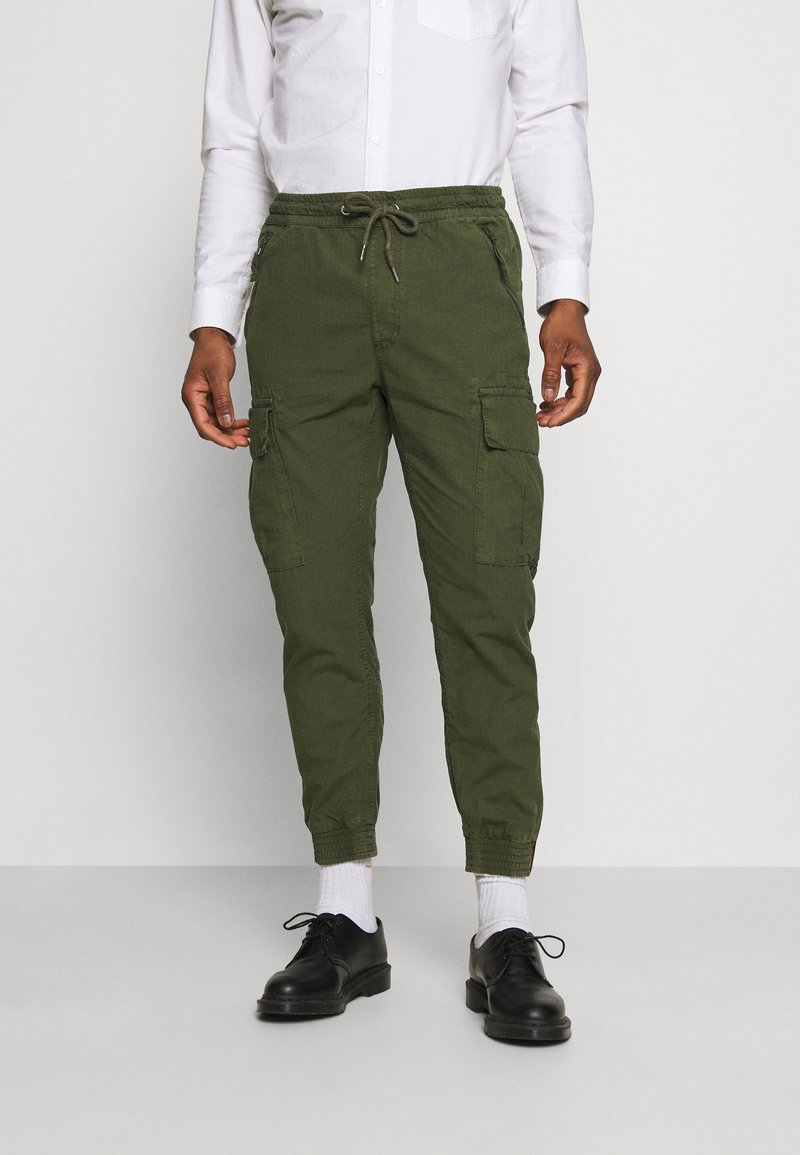 Alpha Industries - Hlačami s stranskimi žepi - dark olive, Povečajte