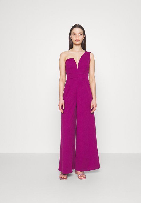 PETITE FLEUR ONE SHOULDER - Jumpsuit - plum