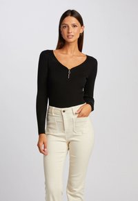 Morgan - LONG SLEEVED ZIPPED DETAIL - Jumper - black Thumbnail Image 1