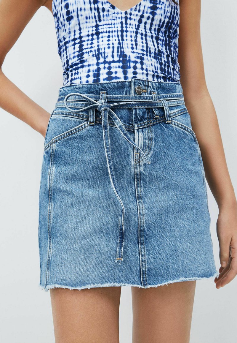 Pepe Jeans Raisa Jeansrock Denim Blue Zalando De 