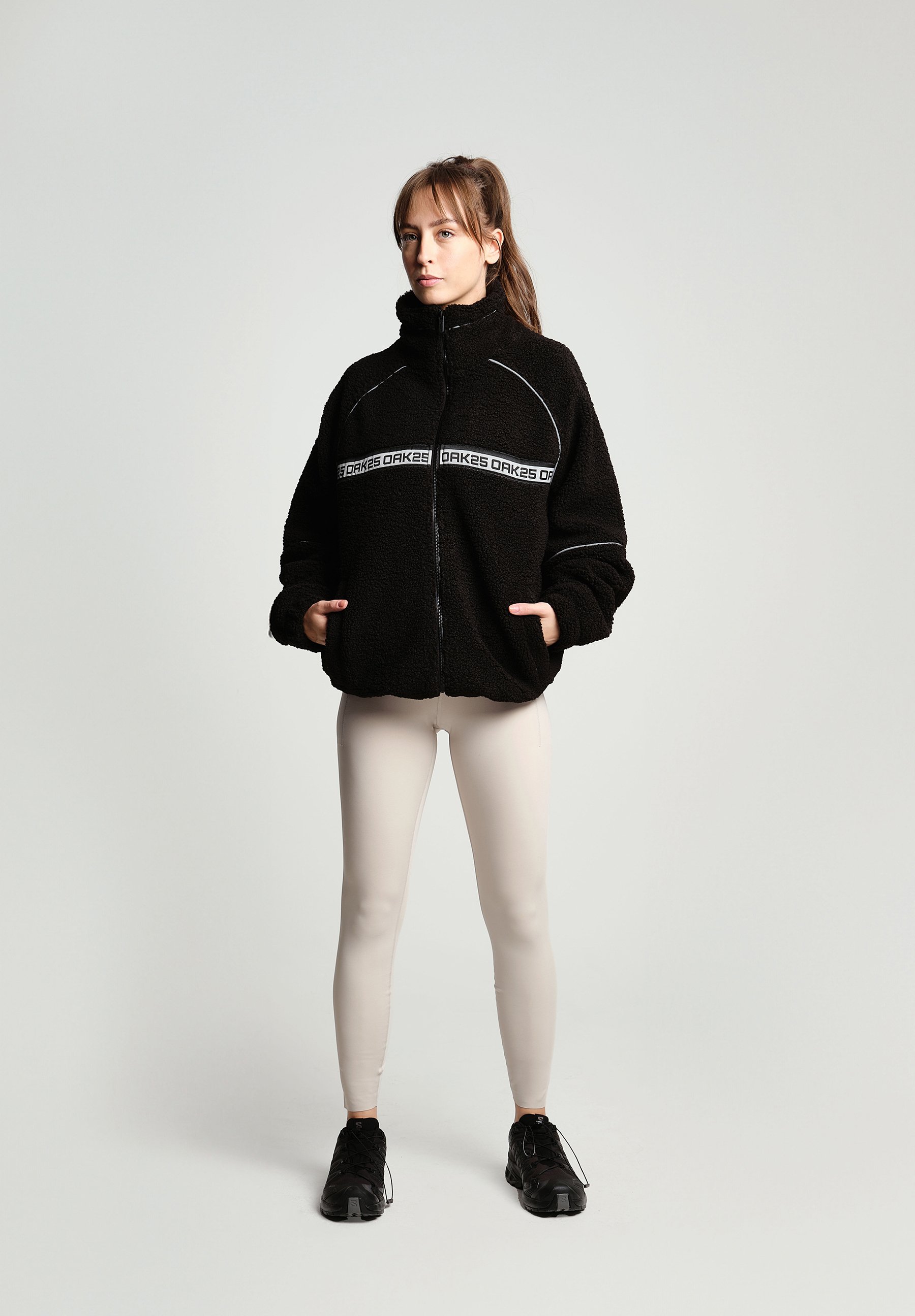 OAK25 EVERYDAY TEDDY JACKET - Jachetă din fleece - black/negru