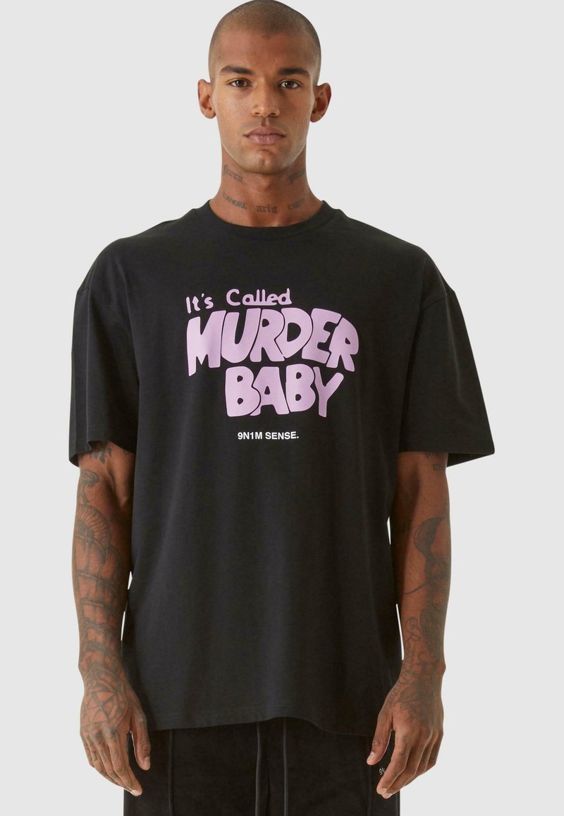 9N1M SENSE - MURDER TEE - Triko s potiskem - black, Zvětšit