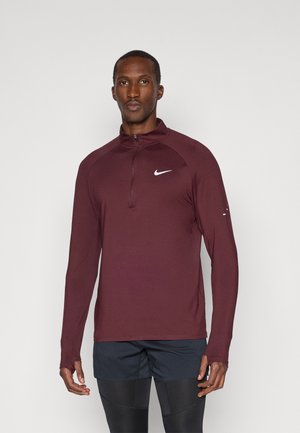 STRIDE MIDLAYER - Top s dlhým rukávom - burgundy crush/reflective silver-coloured