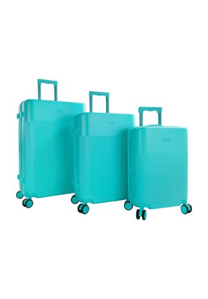 Heys HILITE 4 ROLLEN KOFFERSET 3-TEILIG MIT DEHNFALTE UNISEX - Juego de maletas - aqua breeze