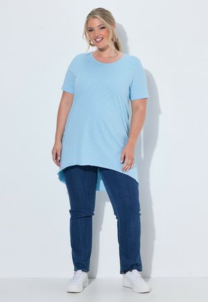 MIAMODA, T-SHIRT, A-LINIE, SAUM HINTEN LÄNGER - Basic T-shirt - sky blue