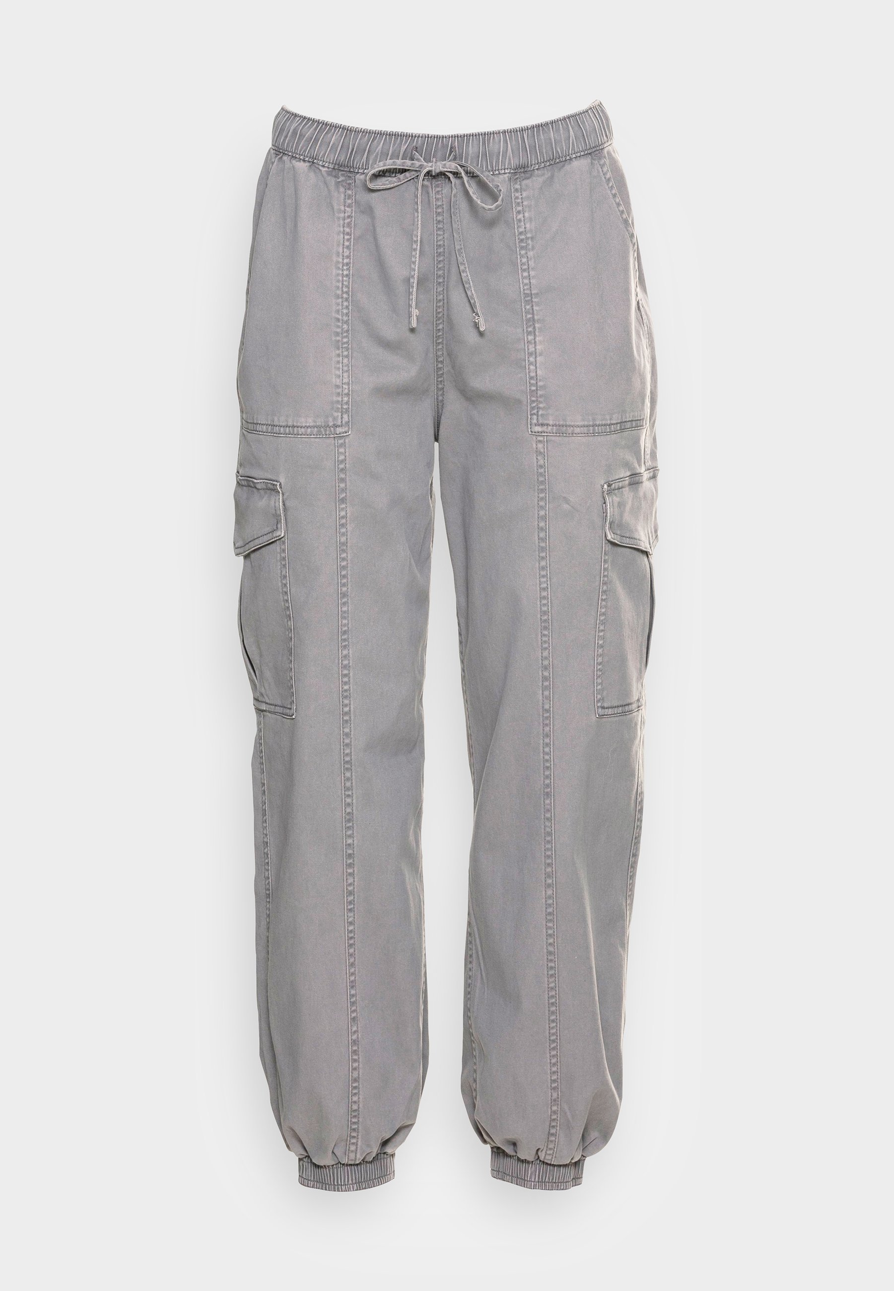 Hollister Co. SPRING BAGGY JOGGER - Pantaloni cargo - castle rock  grey/grigio - Zalando.it