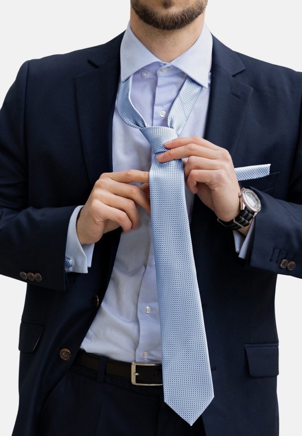 SET - Krawatte - Hellblau