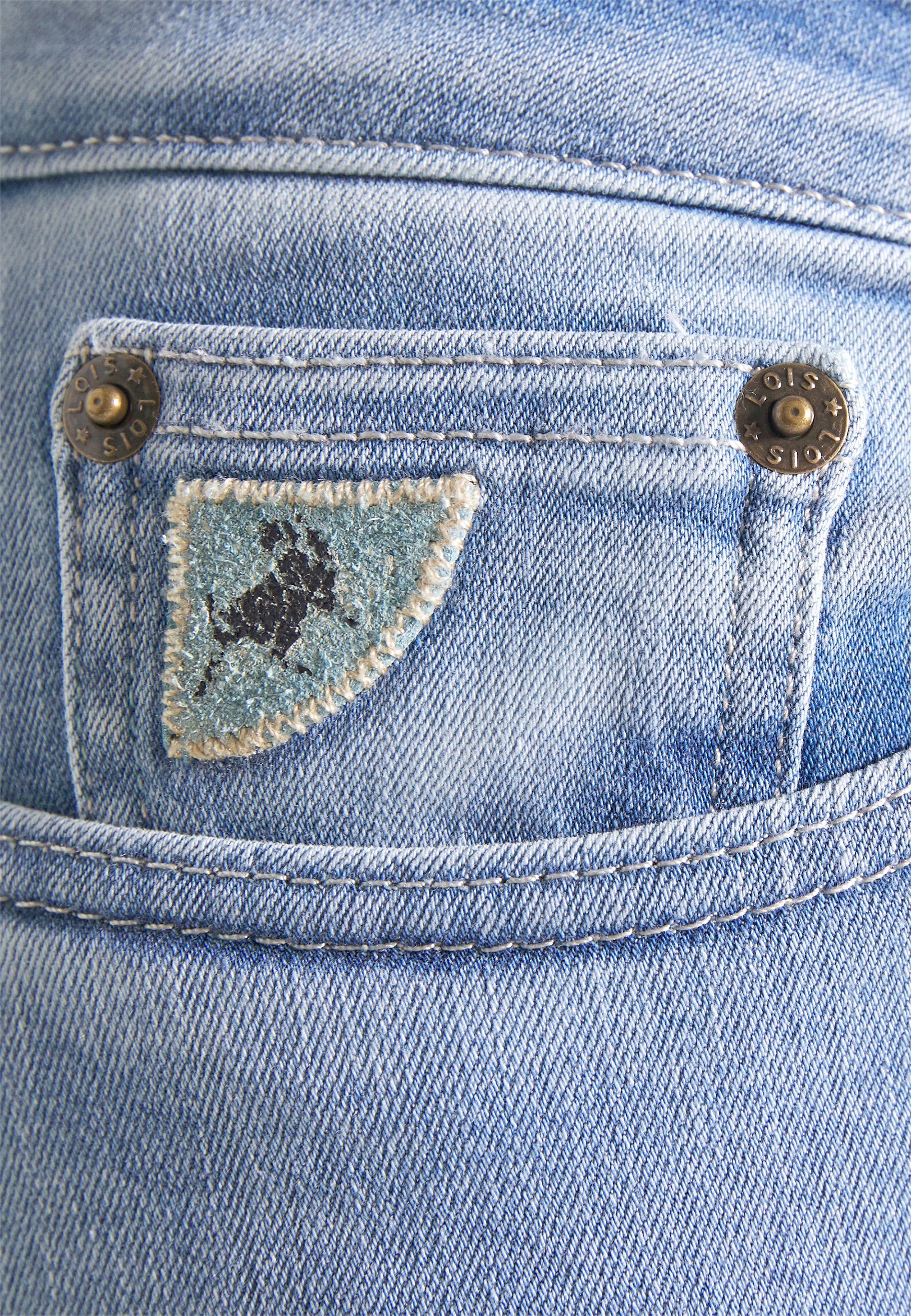 LOIS Jeans PALAZZO - Bootcut jeans - cross hatch blue/light-blue denim -  Zalando.de