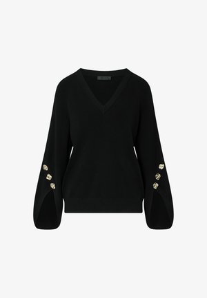 LIU JO, LIU JO SWEATER WITH SLITS - Pullover - black