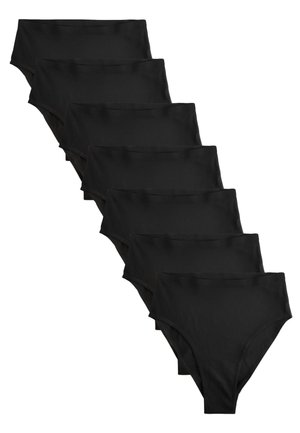 HIGH RISE HIGH LEG FIT - NO VPL COMFORT KNICKERS 7 PACK - Aluspüksid - black